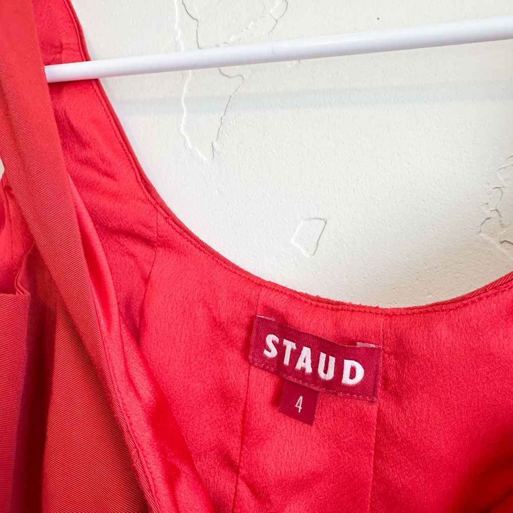 Staud | Retta Topside Cropped Button Tank Top in Red - Picture 5 of 5